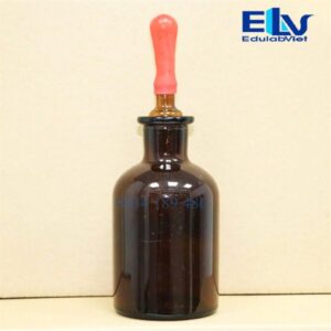 Lọ thủy tinh nâu miệng hẹp 125ml kèm ống hút nhỏ giọt – thủy tinh không bọt