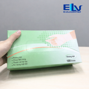 Găng tay cao su không bột latex tự nhiên 100 cái hộp