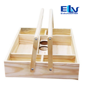 Khay mang dụng cụ hóa chất bằng gỗ 7 ngăn